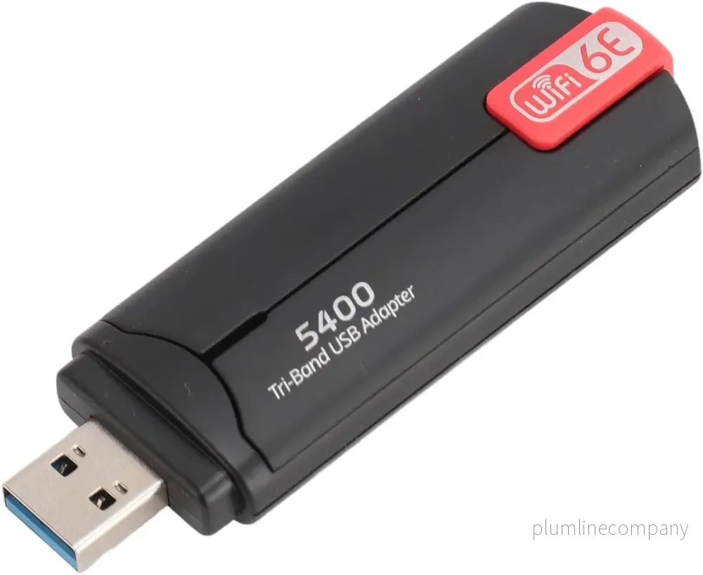 NÖRDIC USB-A WiFi-adapter, 5400 Mbps hög hastighet stabil USB3.0 trådlös nätverksadapter WiFi 6E, bärbar för stationär dator - Bild 2