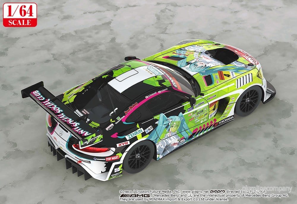 Hatsune Miku GT Project Fordon 1/64 Hatsune Miku AMG 2022 Säsongsöppningsversion, 7 cm - Bild 3