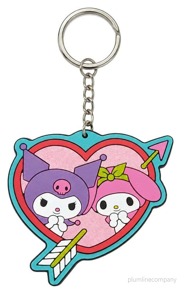 Sanrio gummi-nyckelring Kuromi & My Melody 6 cm