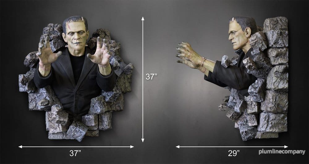 Frankenstein väggskulptur 1/1 Boris Karloff som Frankenstein's Monster 94 x 94 cm - Bild 3