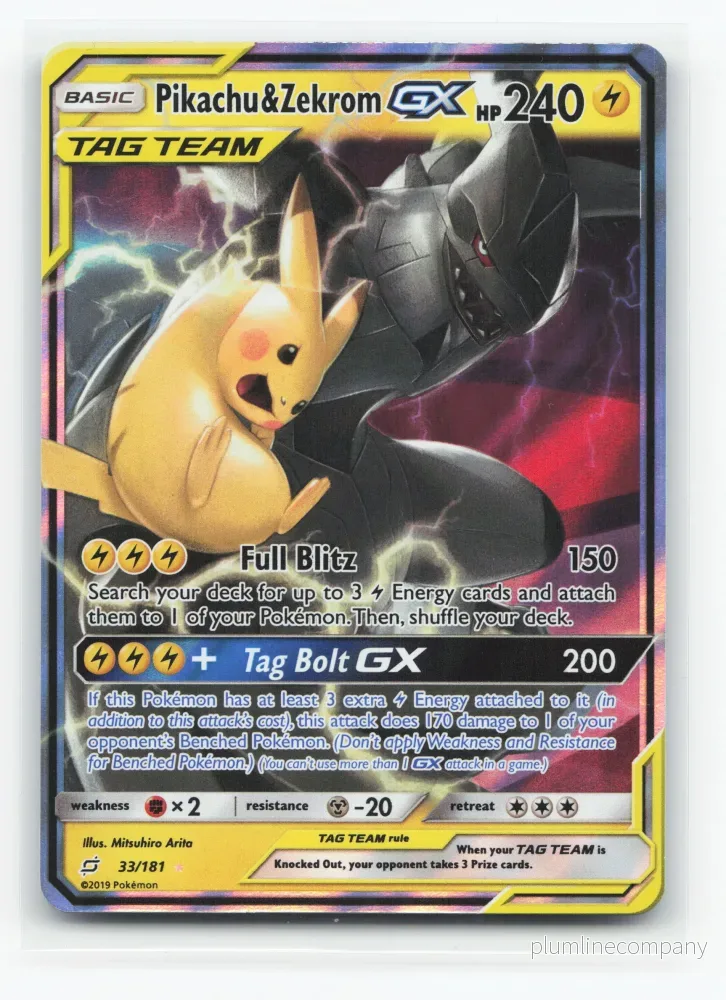 Pikachu & Zekrom-GX 33/181 - Team Up
