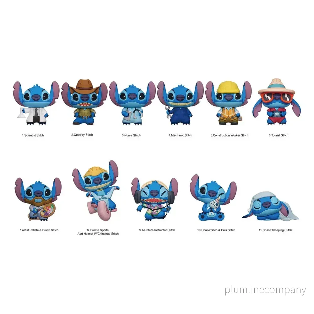 Lilo & Stitch 3D PVC Bag Clips Serie 6 Display (24) Lilo & Stitch 3D PVC Bag Clips Serie 6 Display (24)
