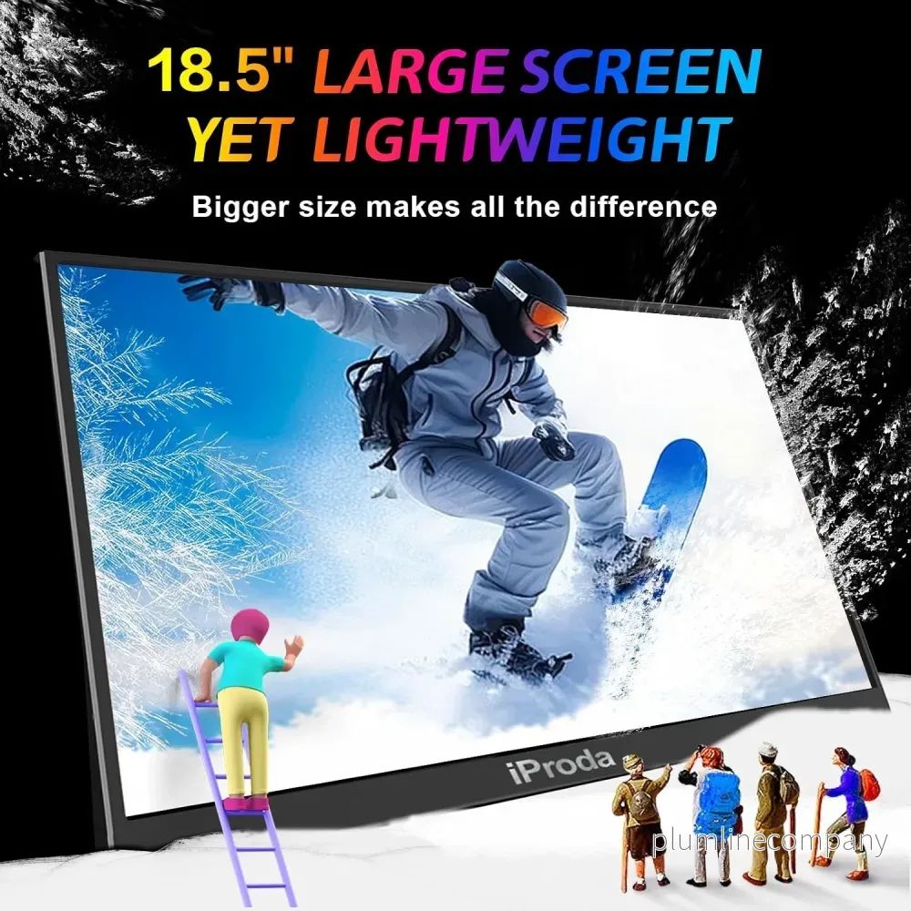 Portable Monitor 18.5 Inch 1080P 120Hz with Built-in Stand - Bild 2