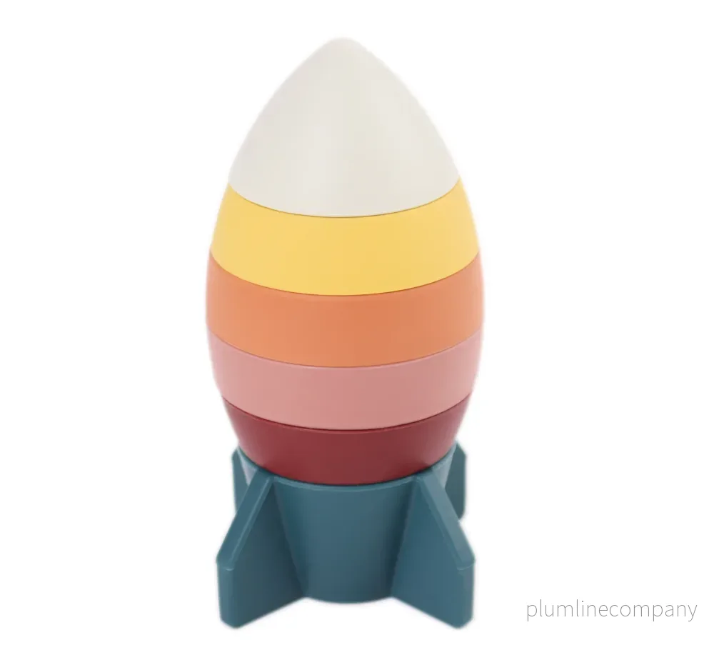 Silicon Stacking Toy Rocket 6 pcs Silicon Stacking Toy Rocket 6 pcs