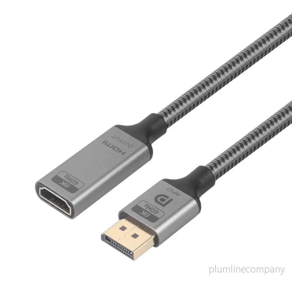NÖRDIC 20cm Aktiv adapter Displayport1.4 hane till HDMI 8K60Hz hona - Bild 2