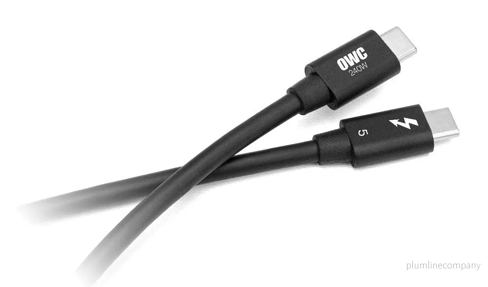 OWC 30cm Thunderbolt 5 Certified USB-C kabel 120G 240W 8K60Hz Kompatibel med Thunderbolt 4, USB4 och USB-C, Svart OWC 30cm Thunderbolt 5 Certified USB-C kabel 120G 240W 8K60Hz Kompatibel med Thunderbolt 4, USB4 och USB-C, Svart