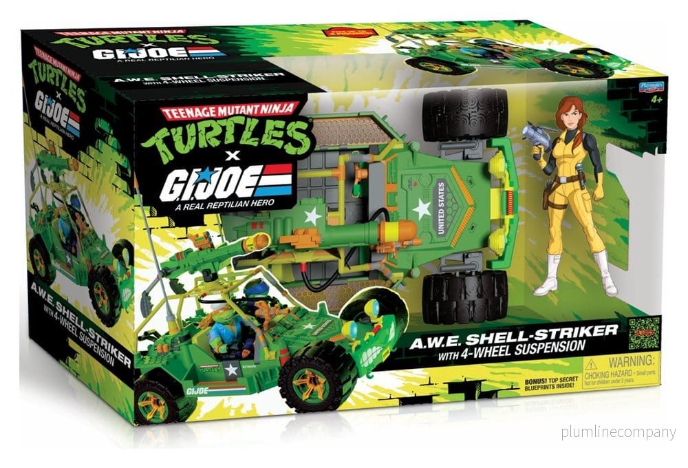 Teenage Mutant Ninja Turtles x G.I. Joe Crossover Classics Fordon A.W.E. Shell-Striker med Figur - Bild 2
