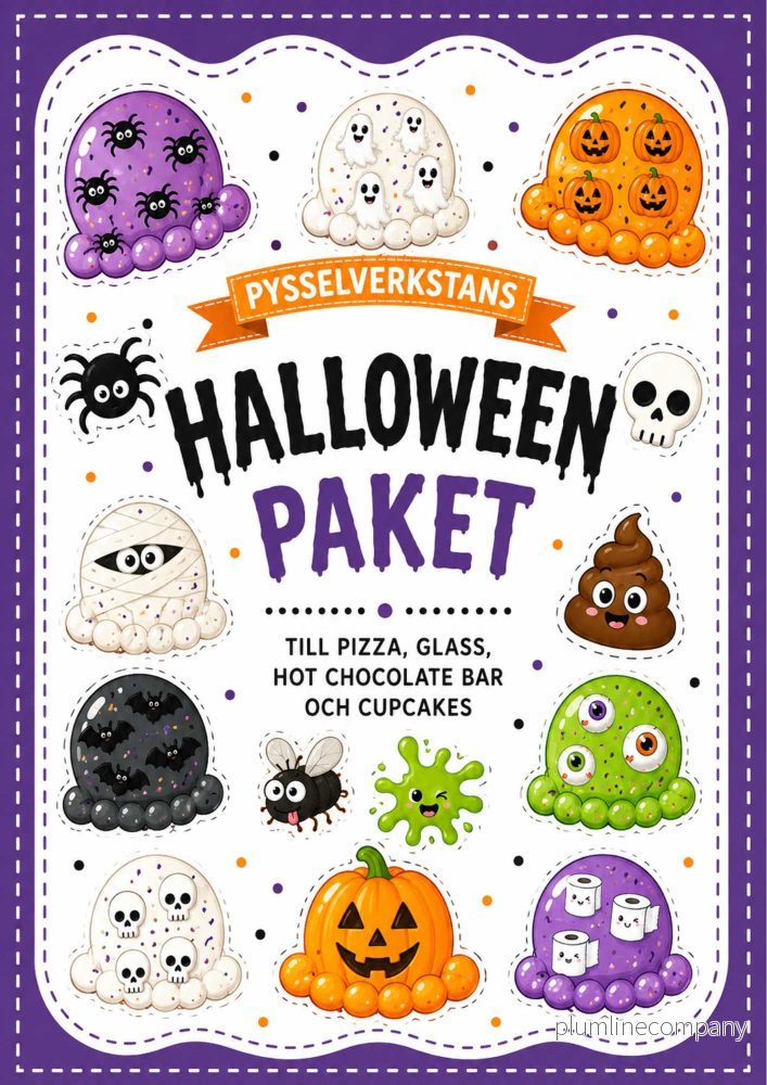 Halloweenpaket – till pizza, glass, cupcakes & Hot Chocolate Bar