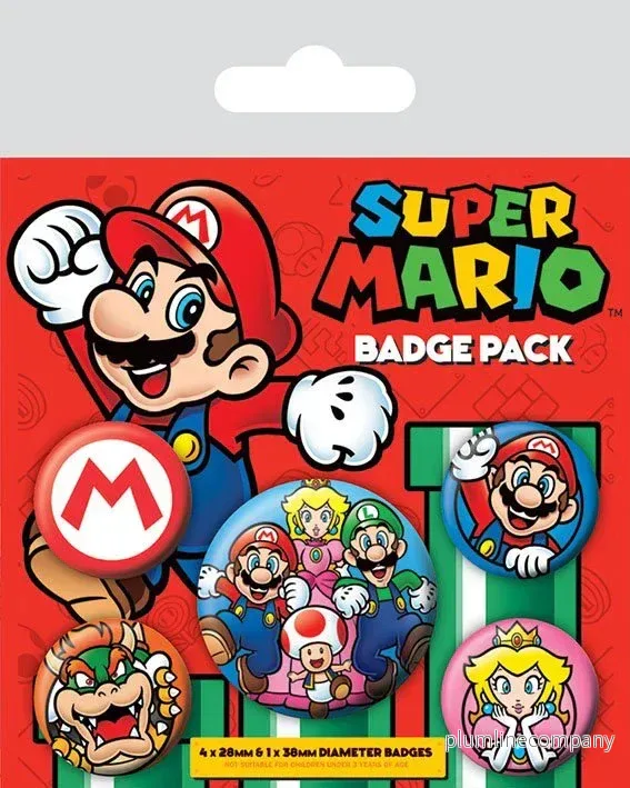 Super Mario Pin-Back Buttons 5-Pack Super Mario Pin-Back Buttons 5-Pack