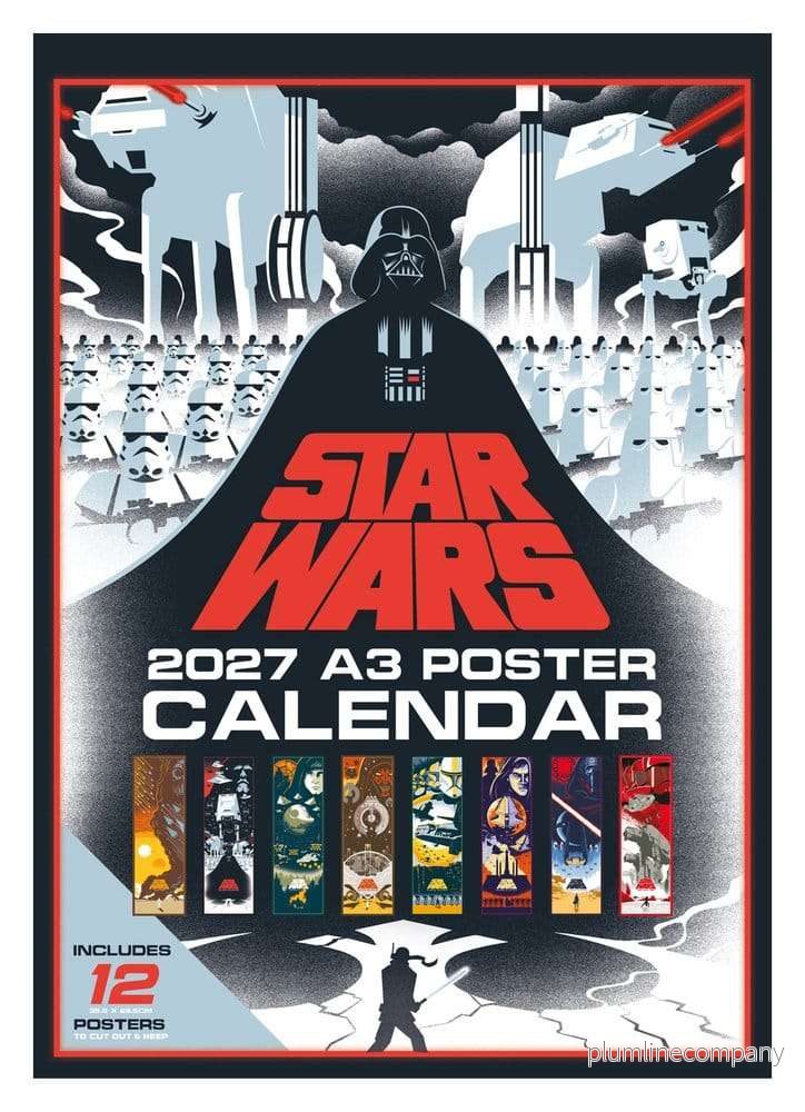 Star Wars A3-affischkalender 2027 Star Wars A3-affischkalender 2027