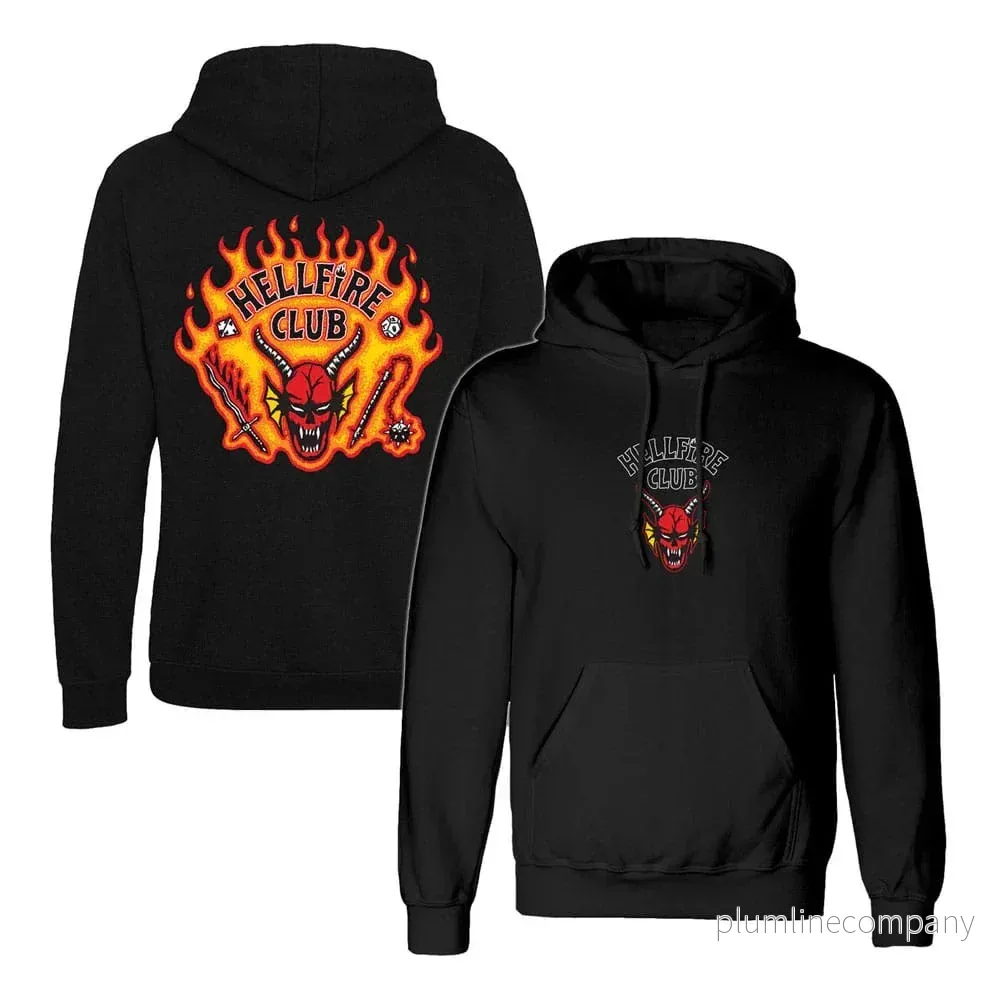 Stranger Things Hooded Sweater Hellfire Club Flames Stranger Things Hooded Sweater Hellfire Club Flames