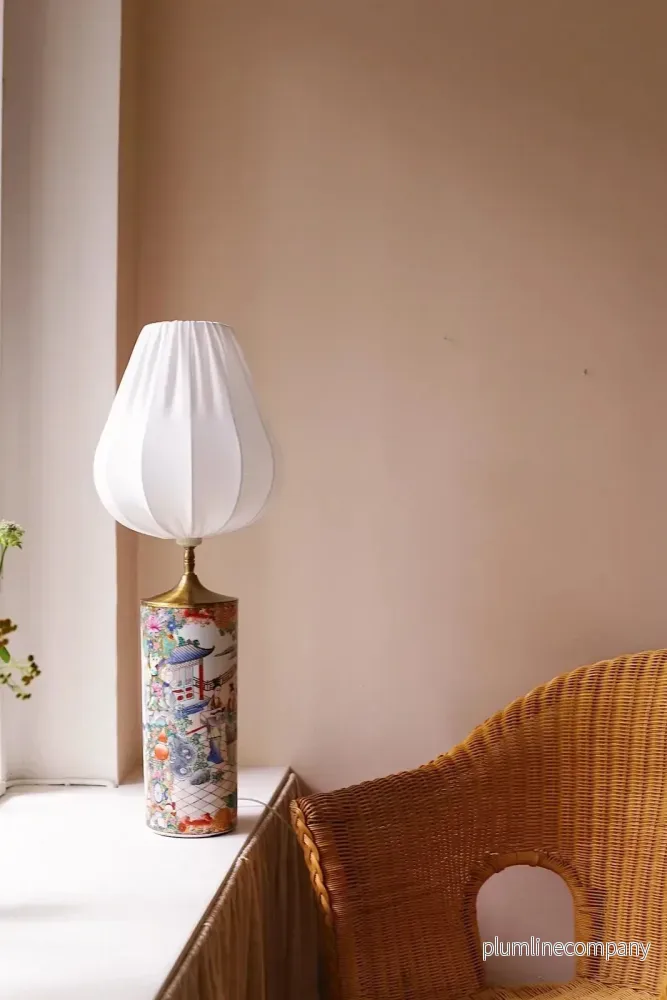 Droppe lampskärm 26 cm till bordslampa Vit