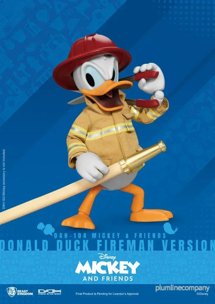 Mickey & Friends Dynamic 8ction Heroes Action Figur 1/9 Donald Duck Brandman Ver. 24 cm - Bild 3