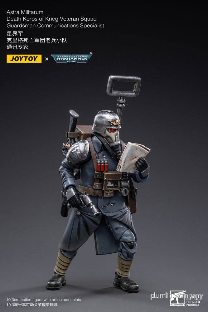 Warhammer 40k Action Figur 1/18 Death Korps of Krieg Veteran Squad Guardsman Kommunikationsspecialist 10 cm - Bild 3