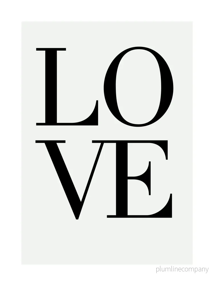 LOVE Elegant Typography Poster