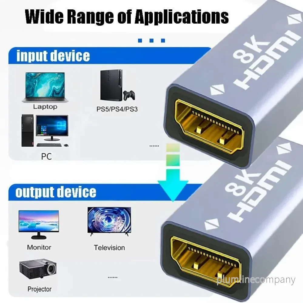 NÖRDIC HDMI 2.1 8K Hona till hona kabelförlängare HDMI könbytare - Bild 3