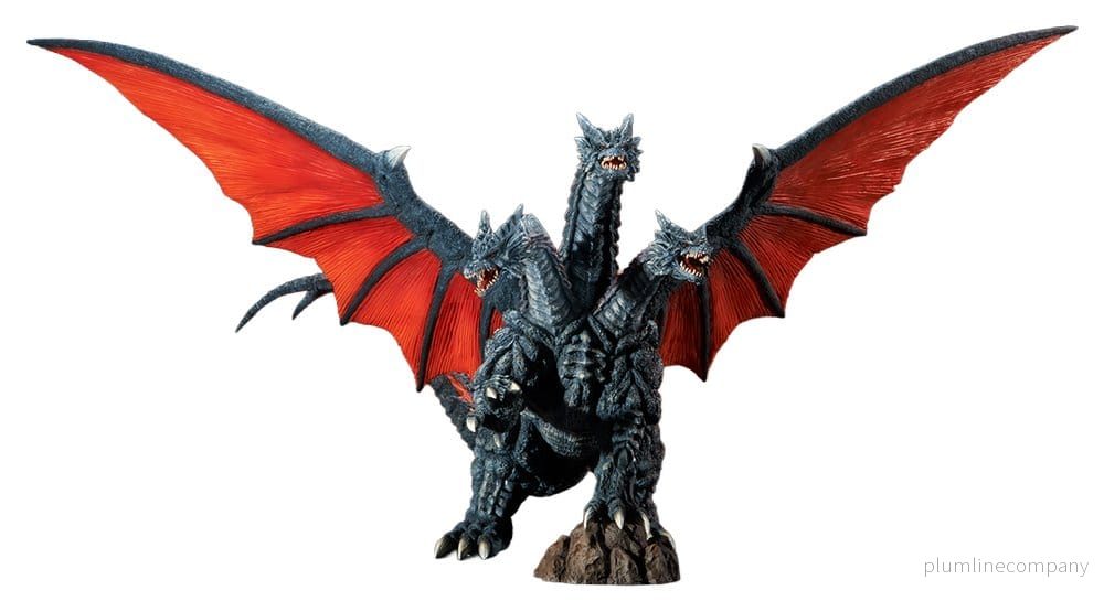 Godzilla TOHO Daikaiju Serie Favorit Skulptörers Linje PVC-figur Desghidorah 32 cm Godzilla TOHO Daikaiju Serie Favorit Skulptörers Linje PVC-figur Desghidorah 32 cm