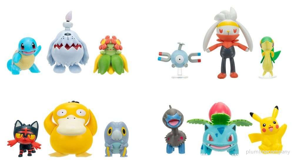 Pokémon Battle Figure Action Figures 3-Pack ver. 29 Assortment (4)