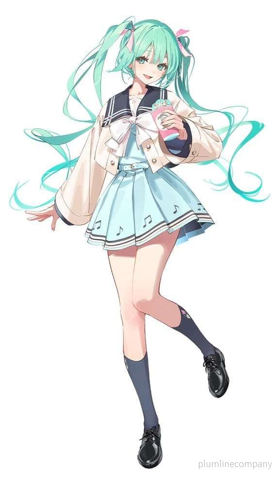Hatsune Miku Sweet School Life PVC-figur Pure-version, 18 cm Hatsune Miku Sweet School Life PVC-figur Pure-version, 18 cm