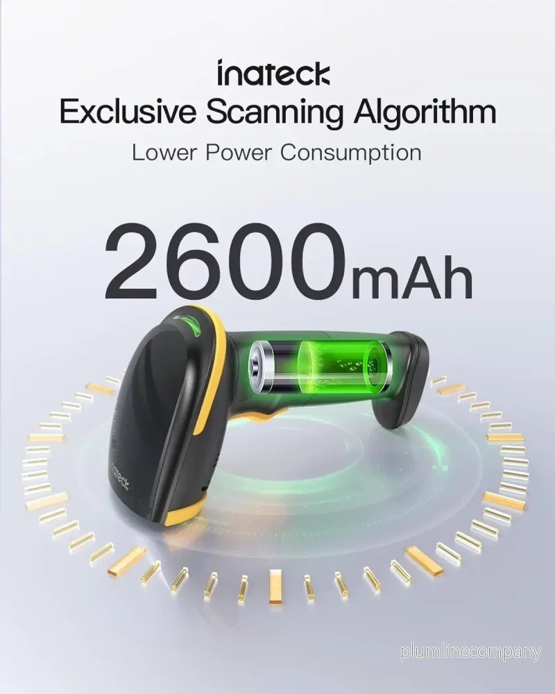 2D QR Streckkodsläsare, Trådlös, 2600mAh batteri, Plug and Play - Bild 3