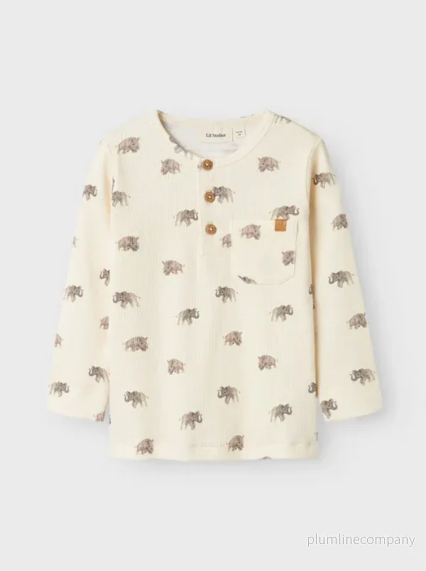 SISTA CHANSEN - SLIM FIT TOP MED LÅNGA ARMAR - TurtleDove