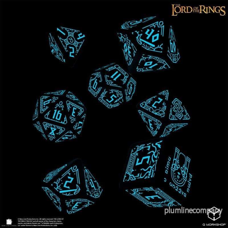 The Lord of the Rings tärningsset med 7 tärningar Moria – Glow in the Dark The Lord of the Rings tärningsset med 7 tärningar Moria – Glow in the Dark