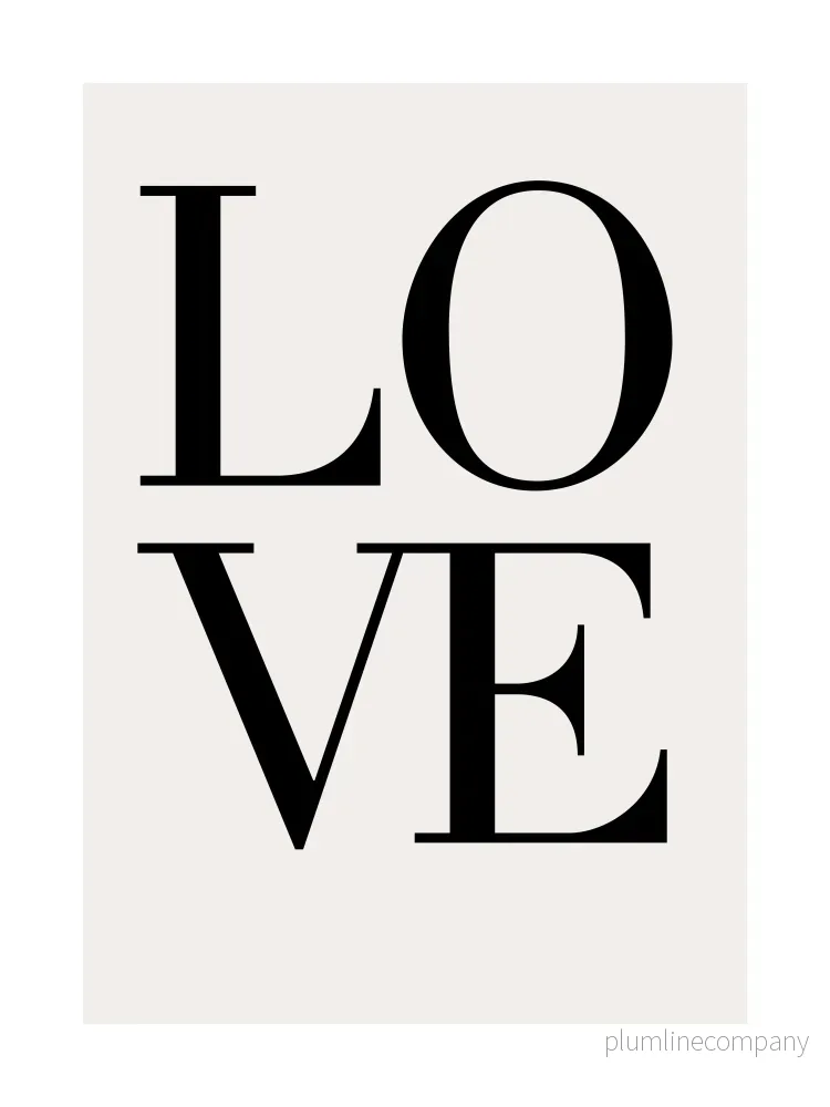 LOVE Typography Poster