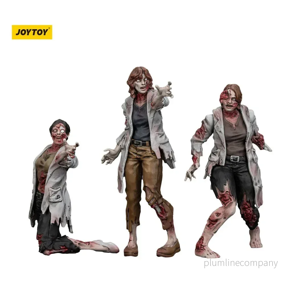 Zombie Dark Source Action Figurr 3-Pack Scientists (Female) 8 cm - Bild 2