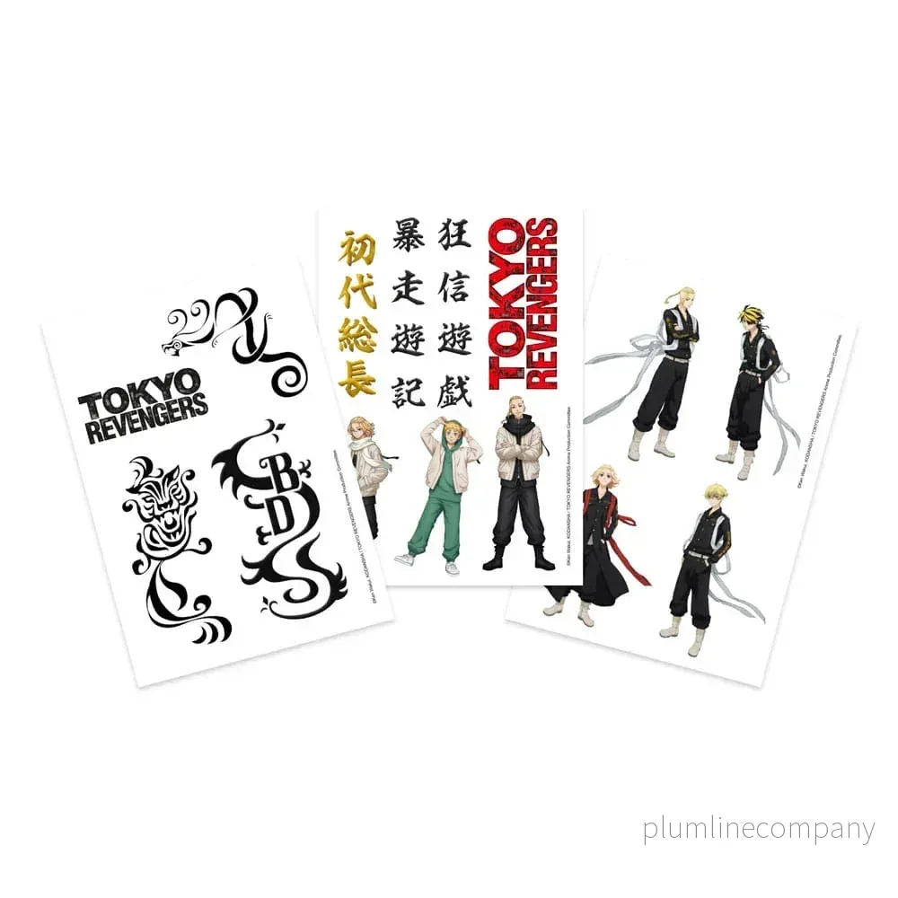 Tokyo Revengers Tillfälliga Tatueringar Set Tokyo Revengers Tillfälliga Tatueringar Set