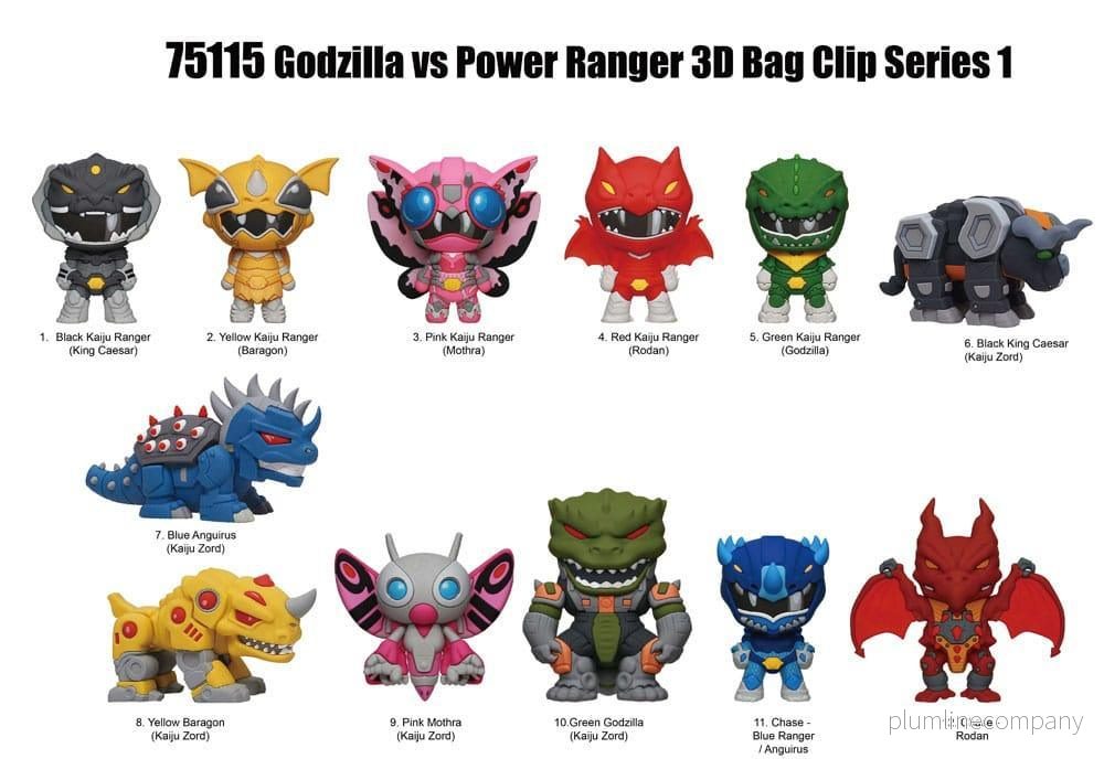 Godzilla vs. Power Rangers 3D PVC Bag Clips Series 1 Display (24) - Bild 3