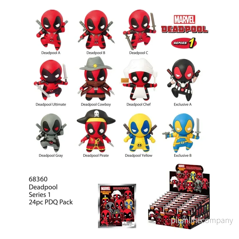 Deadpool PVC Bag Clips Series 1 Display (24) - Bild 2