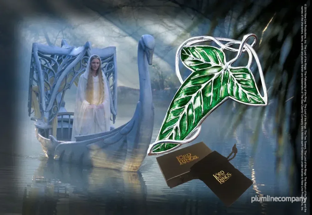 Lord of the Rings Elven Leaf Brooch i Silverpläterad Metall