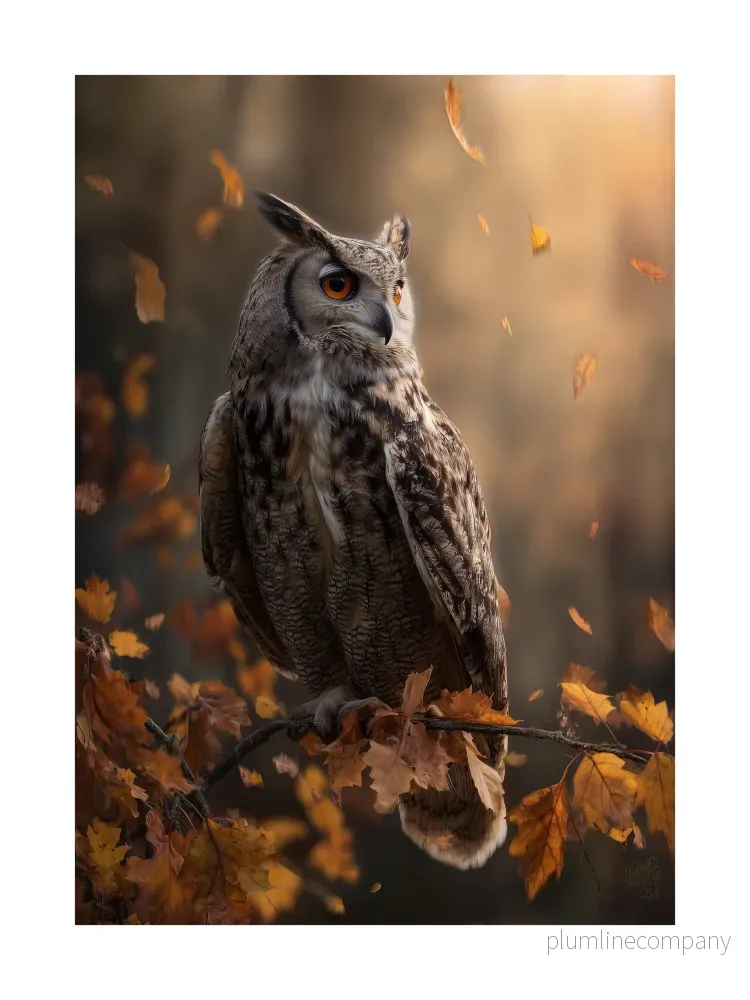 Autumn Owl Poster