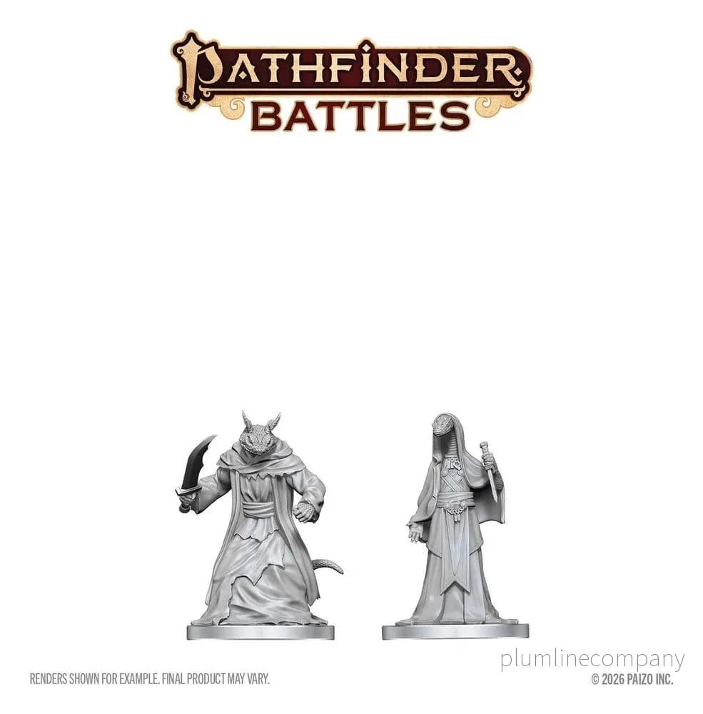 Pathfinder Battles Deep Cuts Omålade Minifigurer Zyss & Aapoph Serpentfolk 13 cm - Bild 2