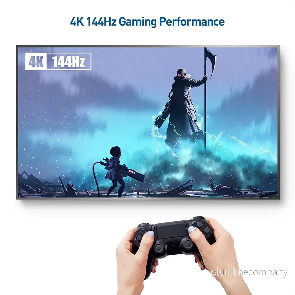 NÖRDIC CERTIFIED CABLES 50cm VESA Certified nylonflätad Displayport 2.1 kabel DP40 UHBR10 40Gbps 8K60Hz 4K144Hz - Bild 3