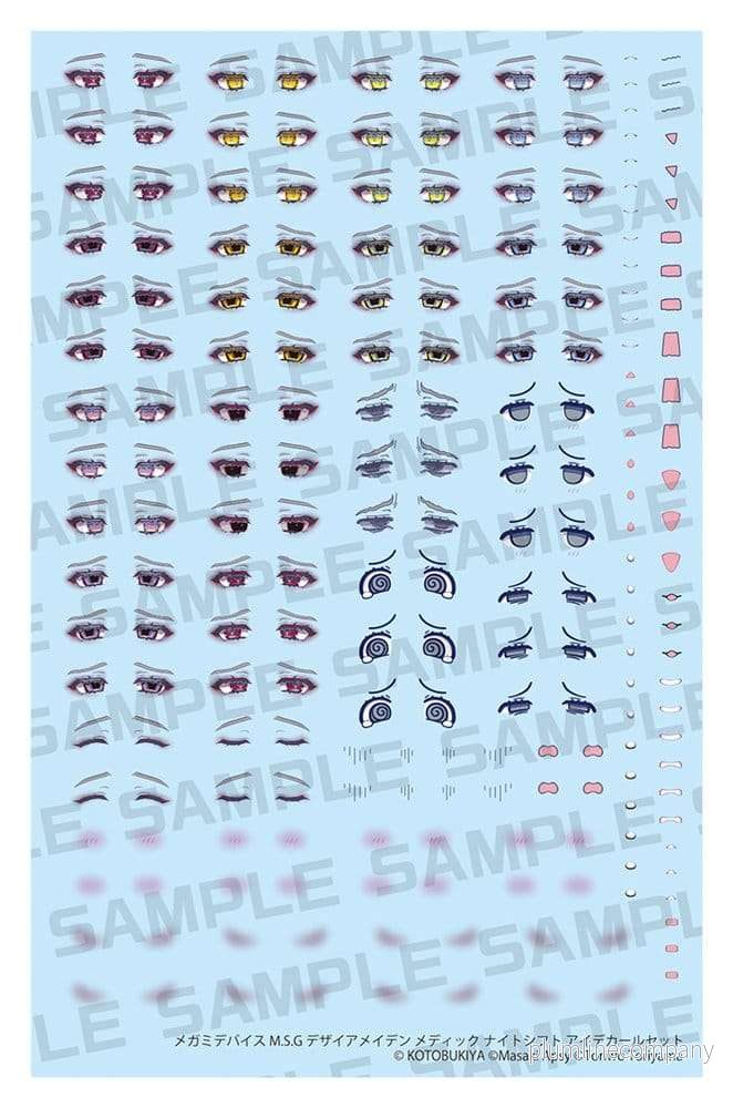 Megami Device M.S.G. Plastic Model Kit 1/1 Desire Maiden Medic Night Shift Eye Decal Set Megami Device M.S.G. Plastic Model Kit 1/1 Desire Maiden Medic Night Shift Eye Decal Set