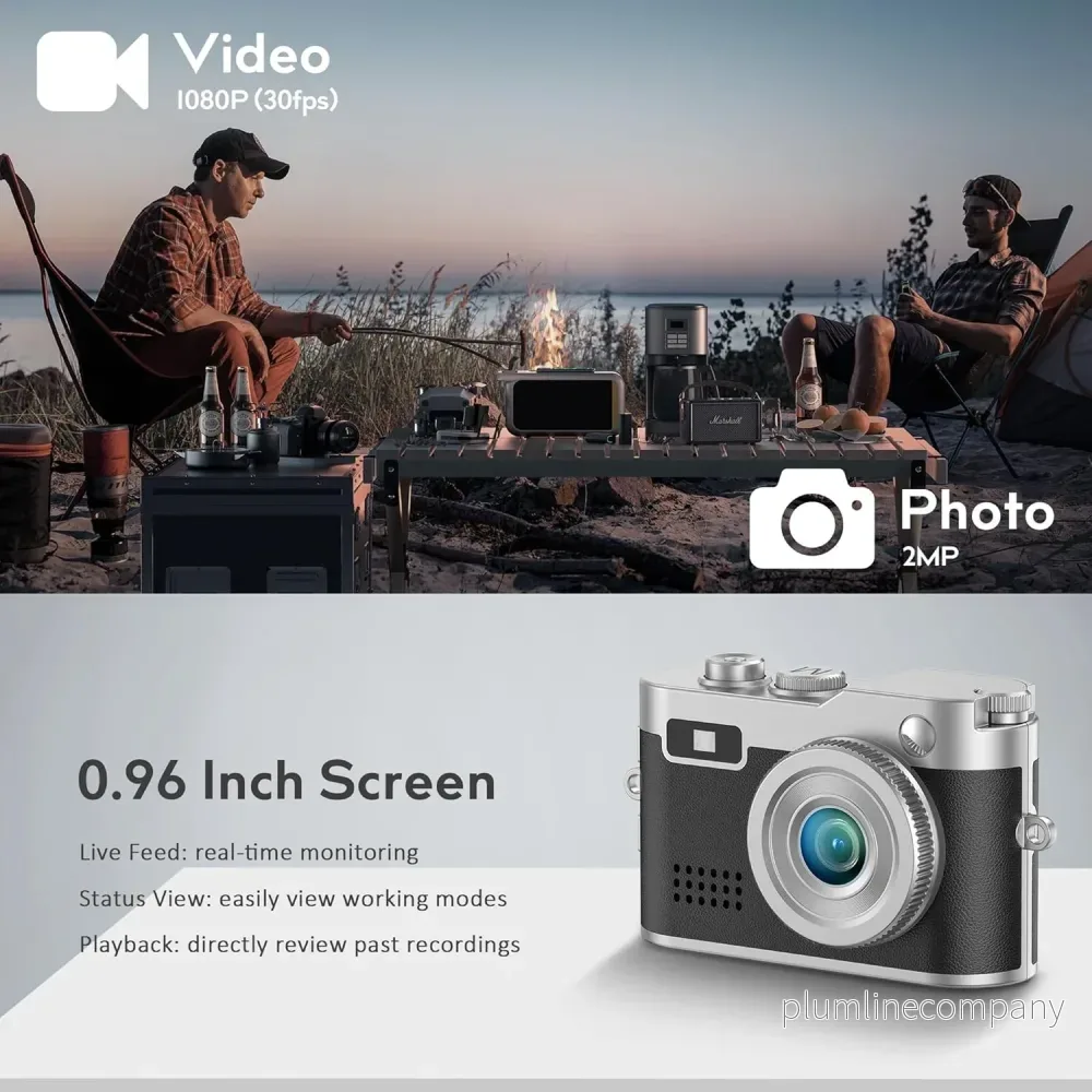 Mini HD Kamera – 0,96" skärm, 2MP fotoupplösning och 1080P video, 200mAh batteri - Bild 3