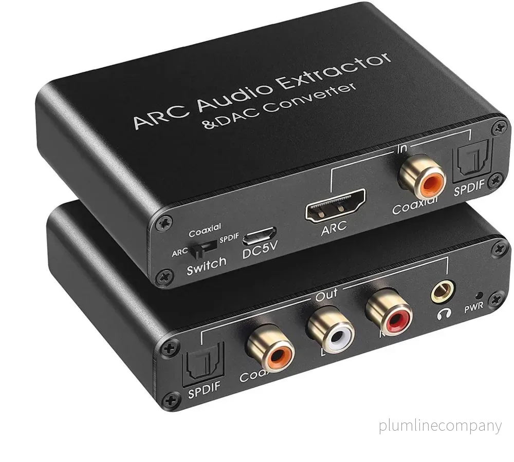 NÖRDIC HDMI ARC audio extractor och digital till analog konvertare DAC omvandlare CEC