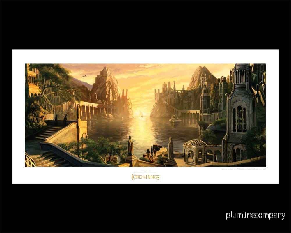 Lord of the Rings Konsttryck The Grey Havens 59 x 30 cm - Bild 3
