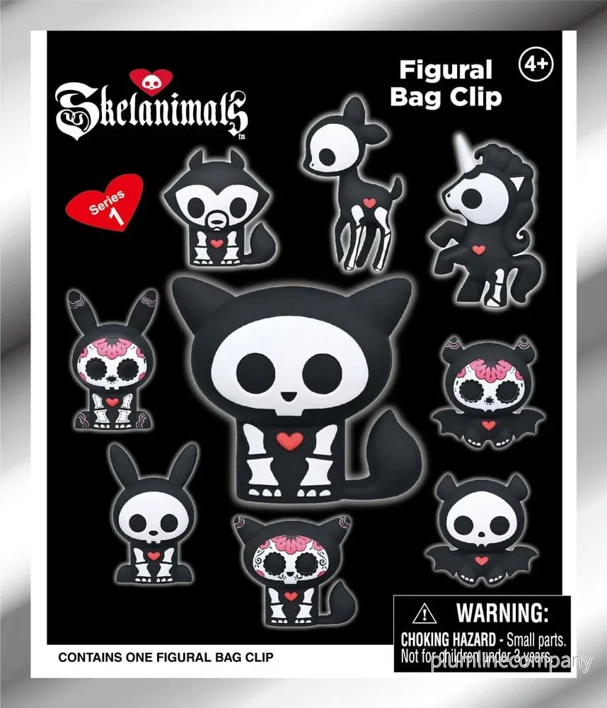 Skelanimals 3D PVC-påsklämmor Serie 1 Blindpåse Display (24) - Bild 2