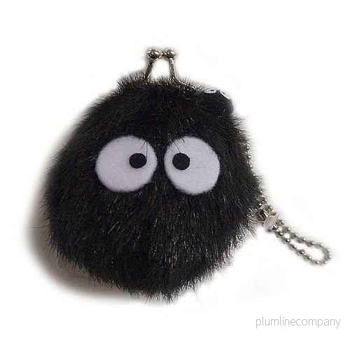 Min granne Totoro Mini gosedjursmyntväska Sotspök 8 cm Min granne Totoro Mini gosedjursmyntväska Sotspök 8 cm