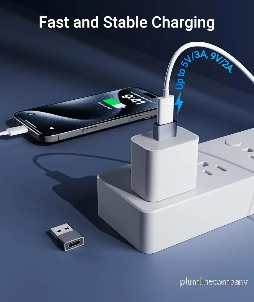 NÖRDIC USB C till OTG USB A mini adapter metal grå - Bild 3