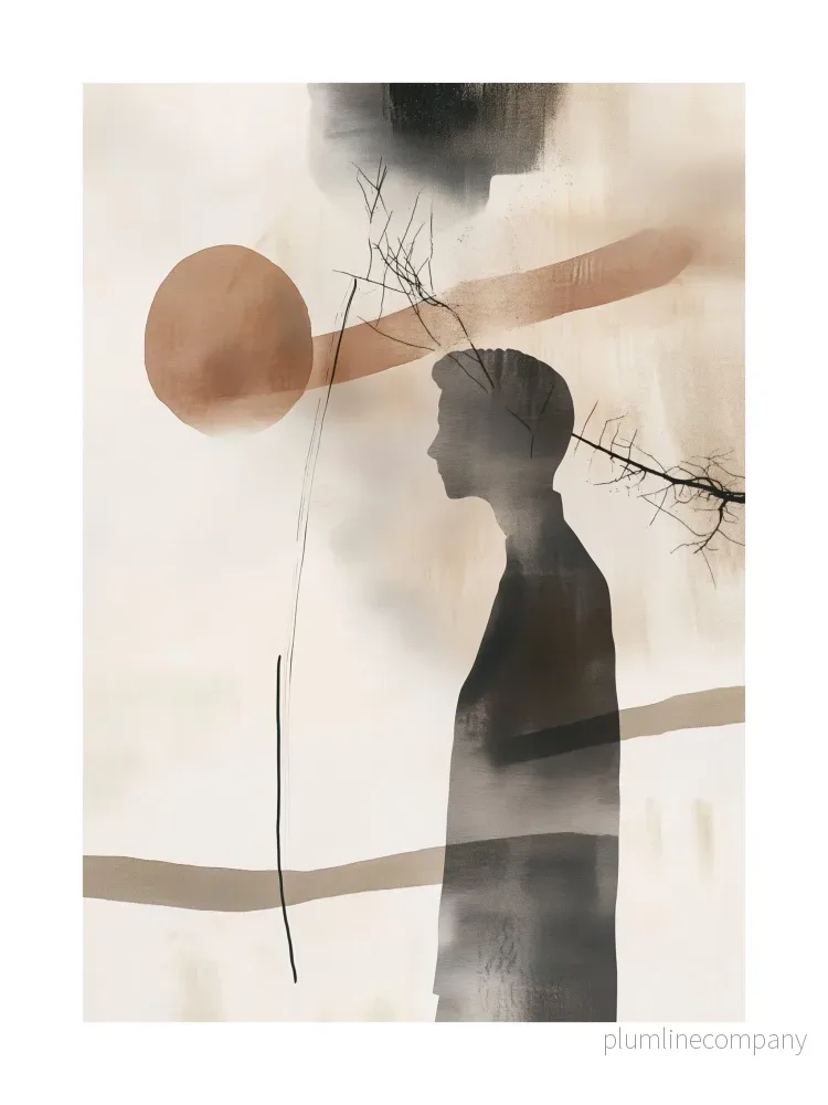 Silhouette Reflection Poster