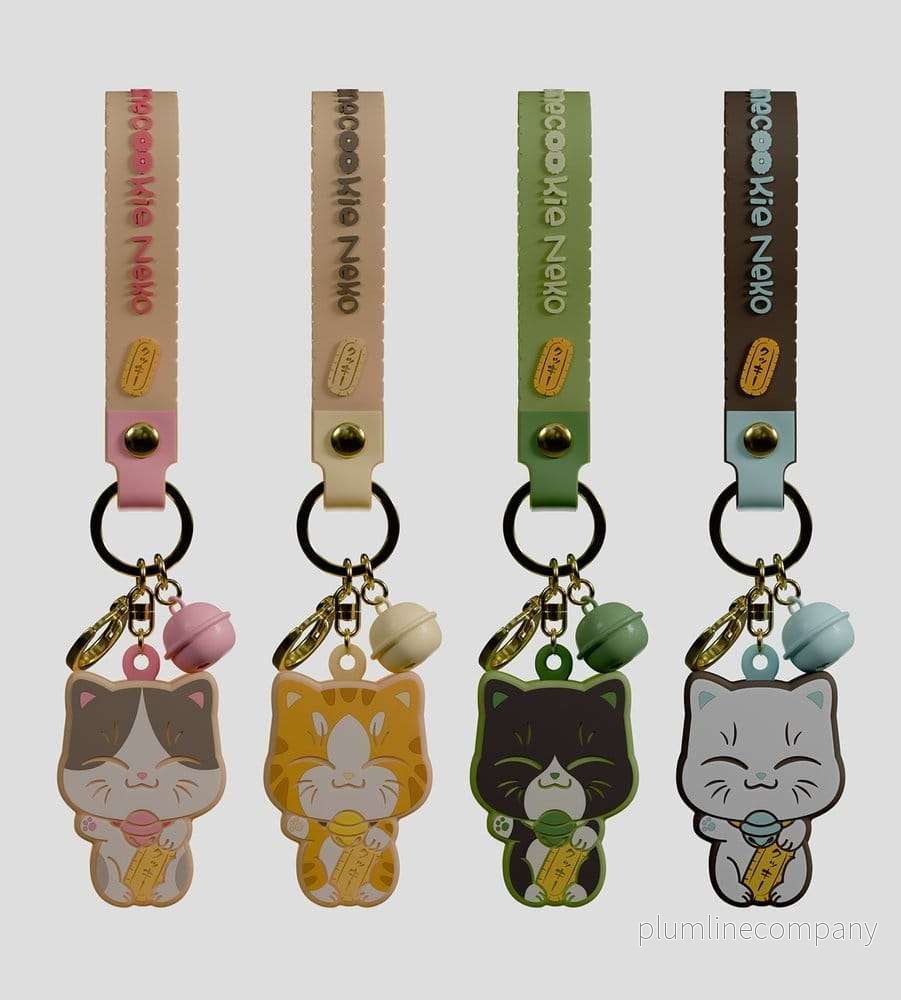Manecookie Neko silikonnyckelring S1 13 cm Blind Box-display (8) Manecookie Neko silikonnyckelring S1 13 cm Blind Box-display (8)