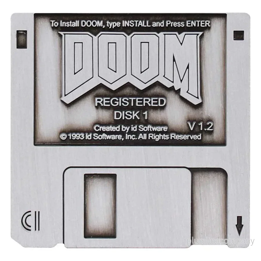 DOOM Pin Badge Floppy Disk Limited Edition DOOM Pin Badge Floppy Disk Limited Edition
