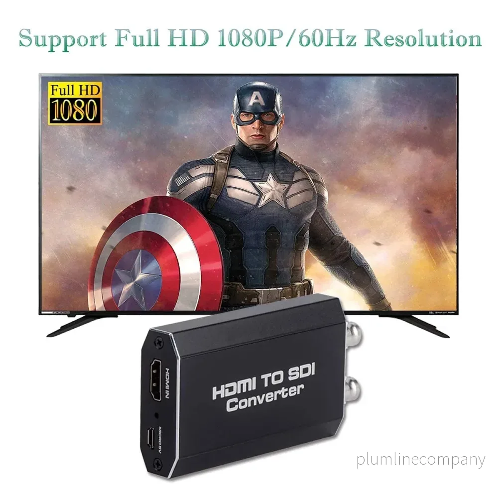 NÖRDIC HDMI till SDI-omvandlare 1080P HD-SDI Automatisk formatdetektering Extender för kamera CCTV - Bild 3