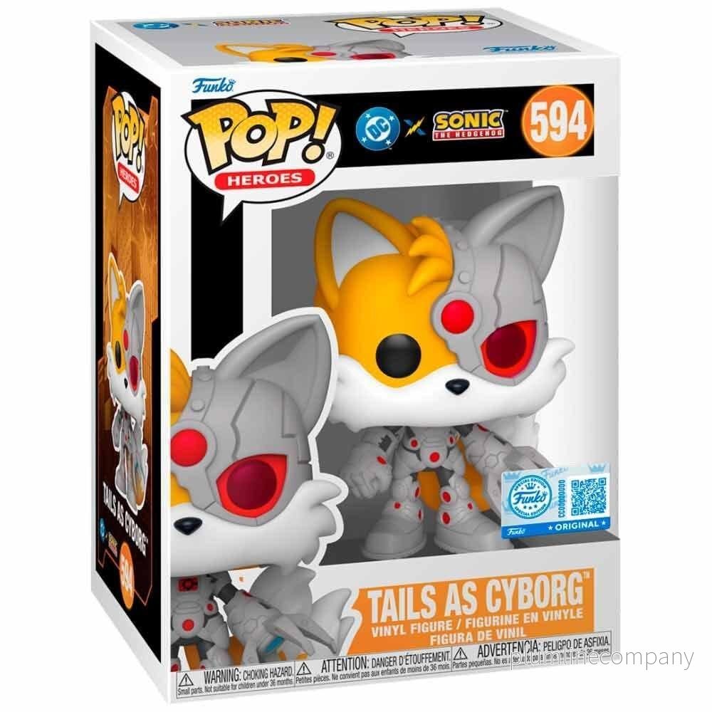 DC x Sonic the Hedgehog POP! Heroes Figur Tails som Cyborg 9 cm - Bild 3