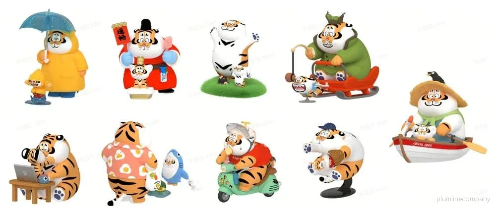 Alexander The Fat Tiger Blind Box Mini Figures Tiger Cub Diaries Display (8) Alexander The Fat Tiger Blind Box Mini Figures Tiger Cub Diaries Display (8)