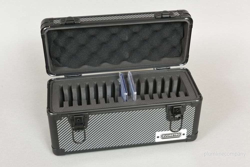 Evoretro förvaringsbox för samlarkort med plats för 15 slabs, grå, 33,9 x 13,4 cm