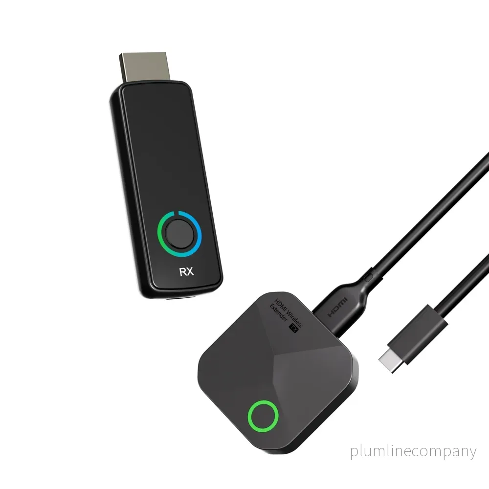 NÖRDIC Trådlös HDMI-sändare och mottagare, Plug & Play-förlängare, 50 m, 1080P, 2.4G/5G Dual-Band för Laptop, TV-box, Ljud- och Videostreaming